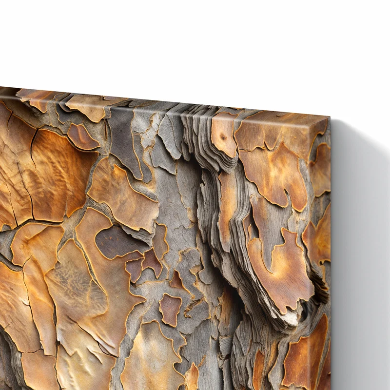 Metall Magnettafel - Kiefernrinde