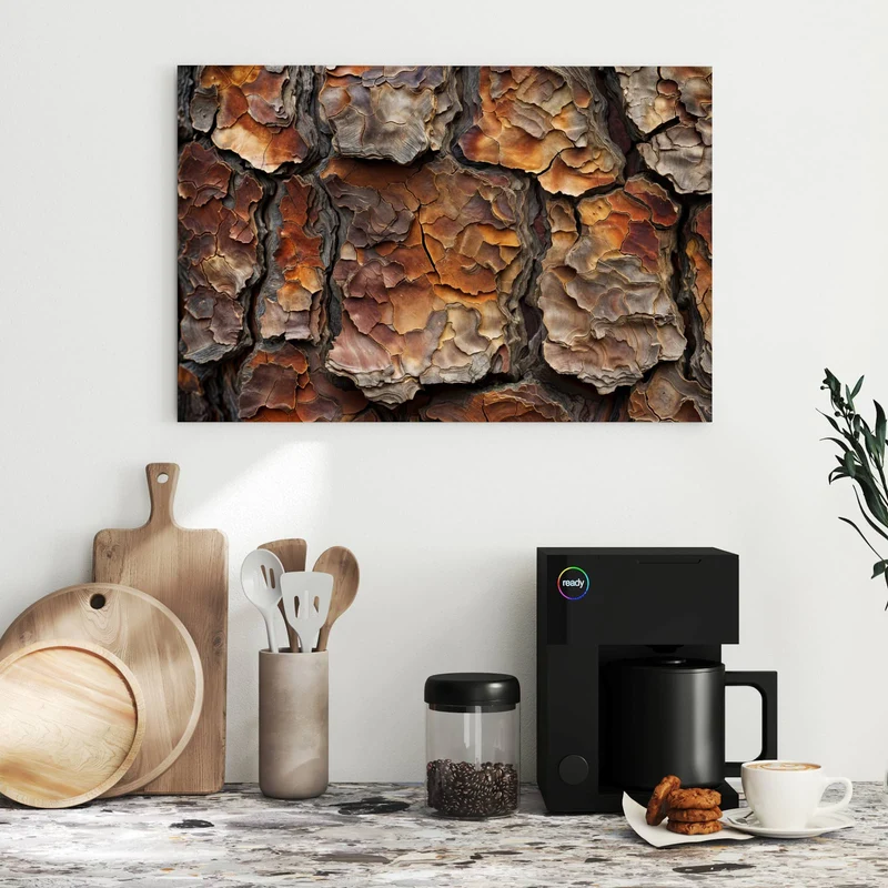 Metall Magnettafel - Baumrindenstruktur