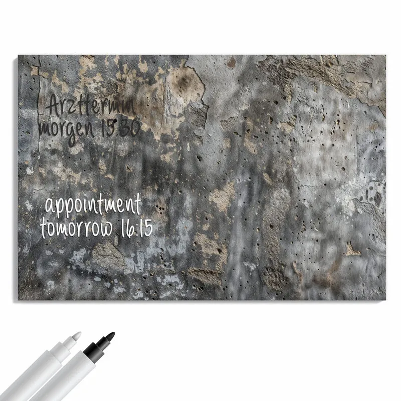 Metall Magnettafel - Raue Betonwand