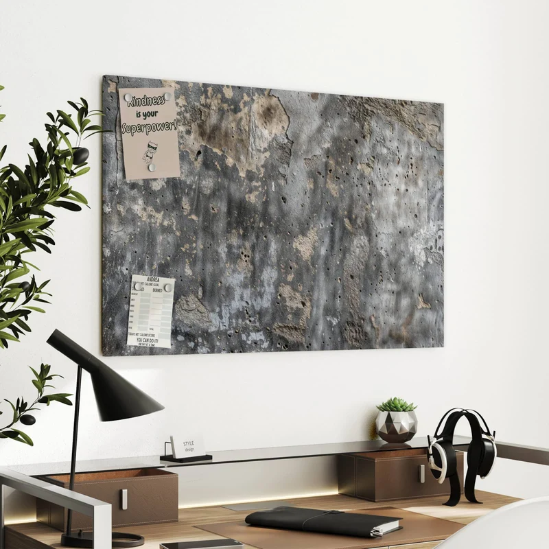 Metall Magnettafel - Raue Betonwand