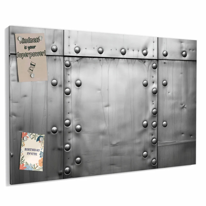 Metall Magnettafel - Stahlplatten mit Nieten