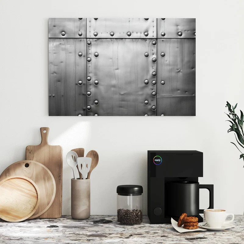 Metall Magnettafel - Stahlplatten mit Nieten