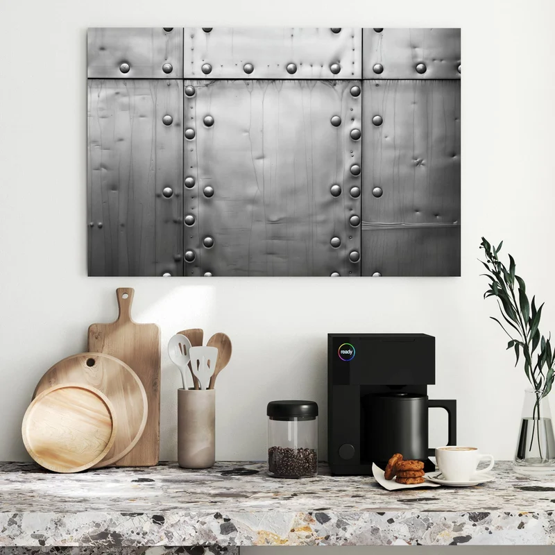 Metall Magnettafel - Stahlplatten mit Nieten