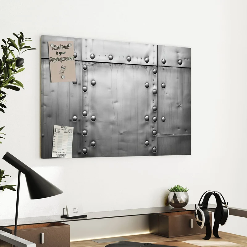 Metall Magnettafel - Stahlplatten mit Nieten