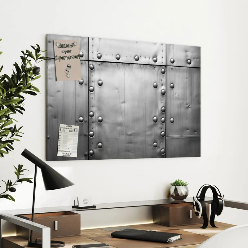 Metall Magnettafel - Stahlplatten mit Nieten