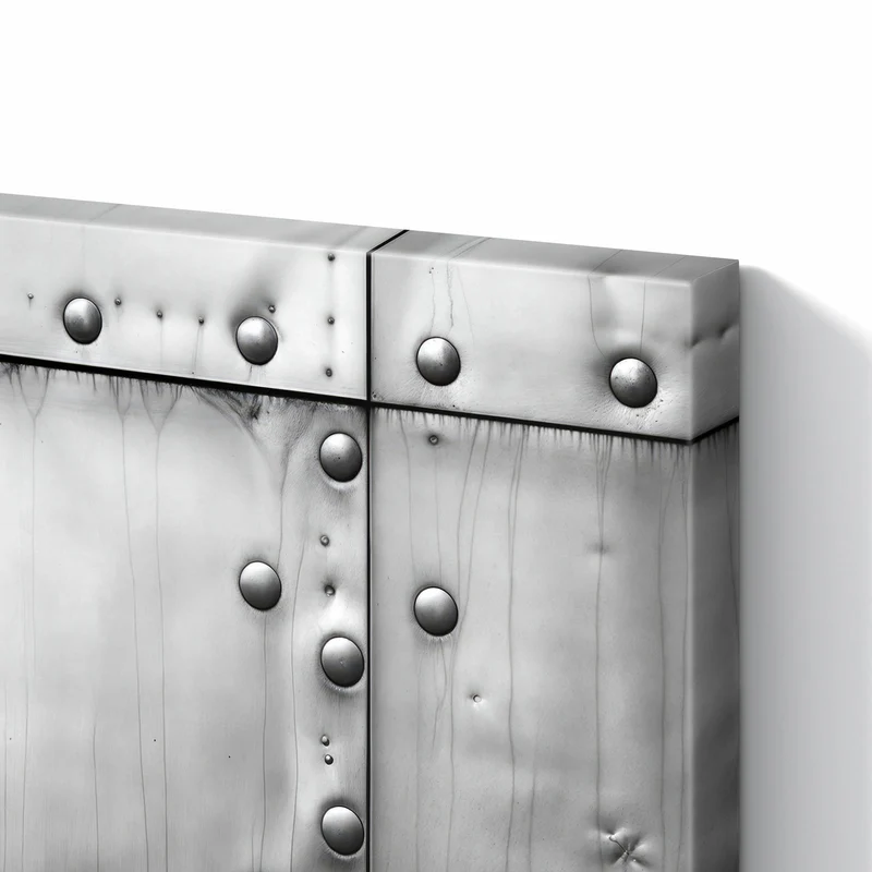 Metall Magnettafel - Stahlplatten mit Nieten