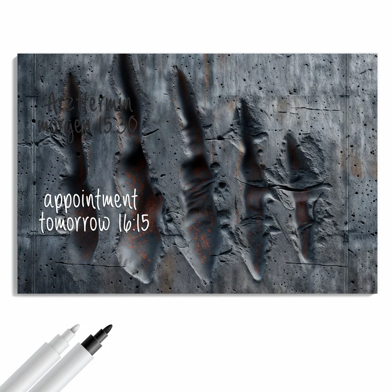 Metall Magnettafel - Rostspuren im Beton