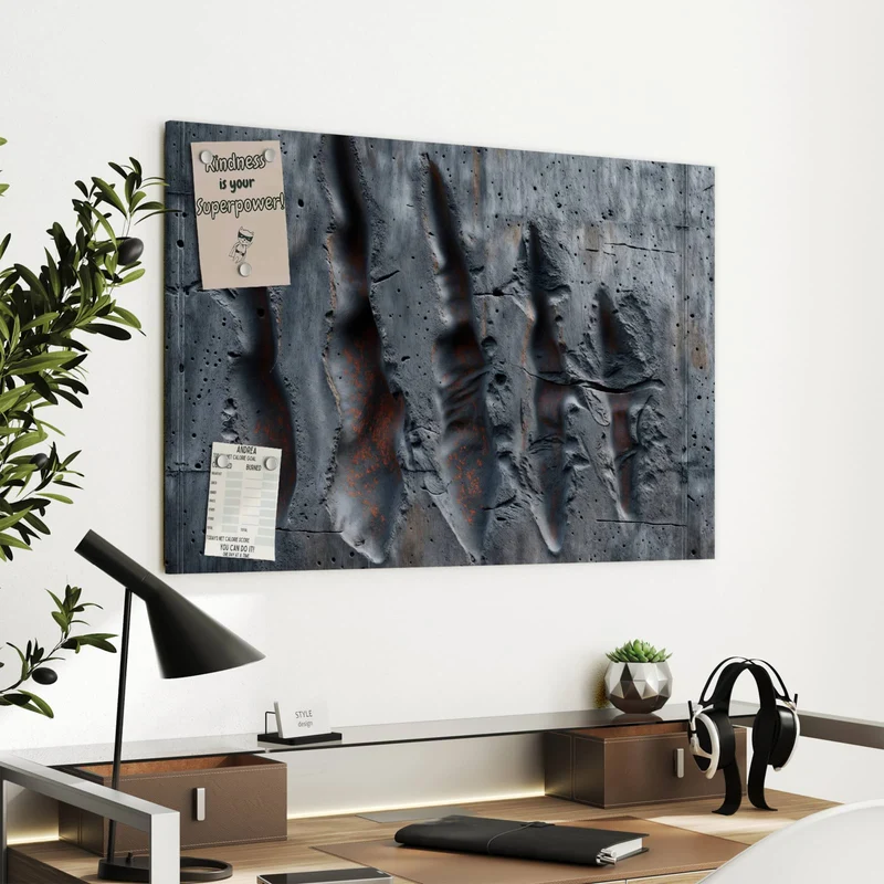 Metall Magnettafel - Rostspuren im Beton