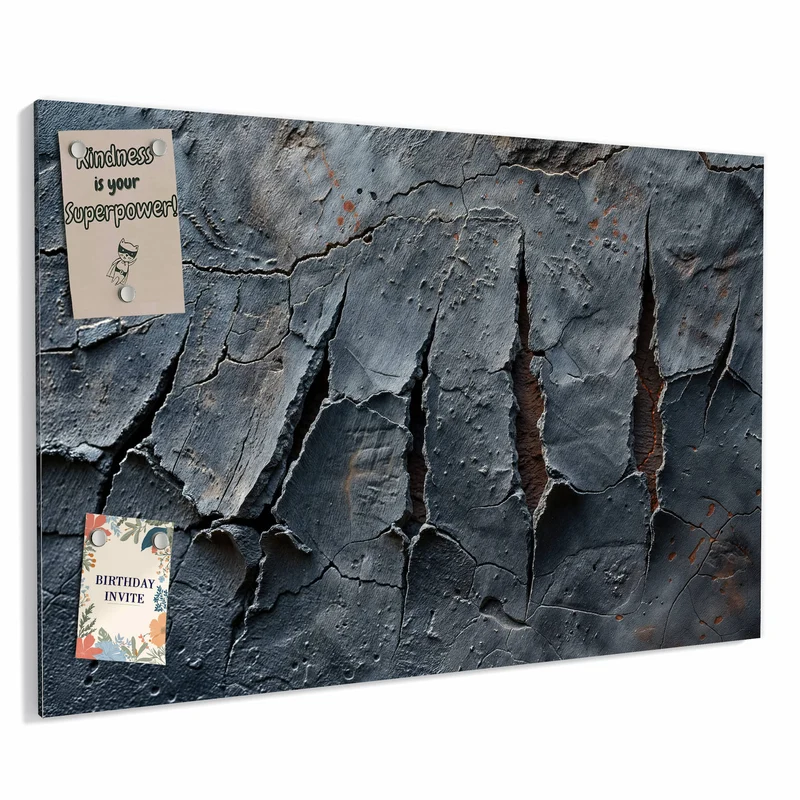 Metall Magnettafel - Rissiger Fels