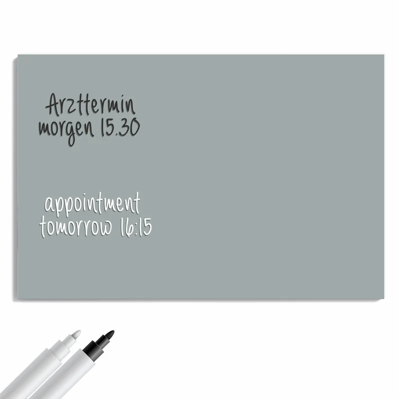 Metall Magnettafel - Nebelgrau