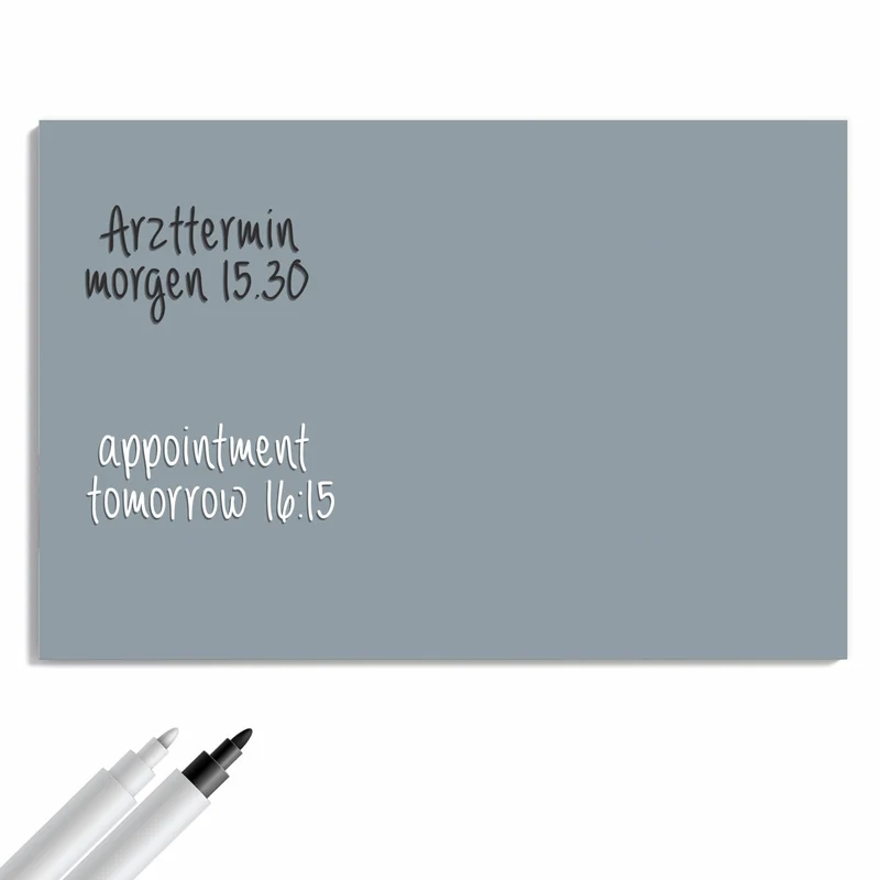 Metall Magnettafel - Schiefergrau