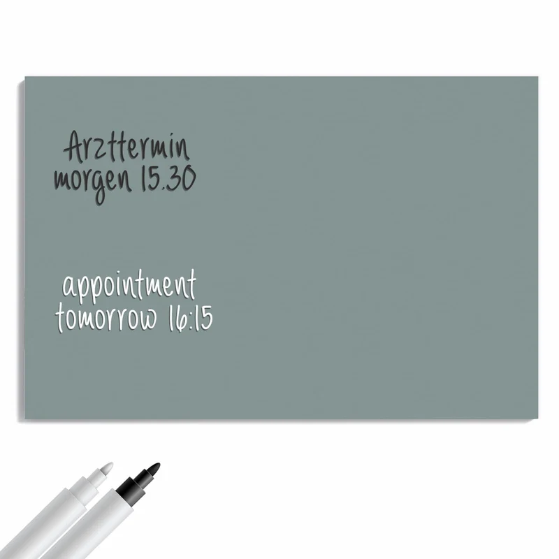 Metall Magnettafel - Steingrau