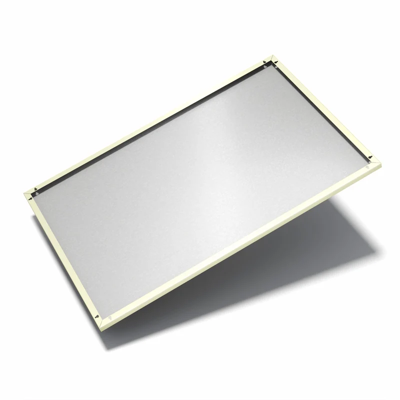 Metall Magnettafel - Hellgelber Hintergrund