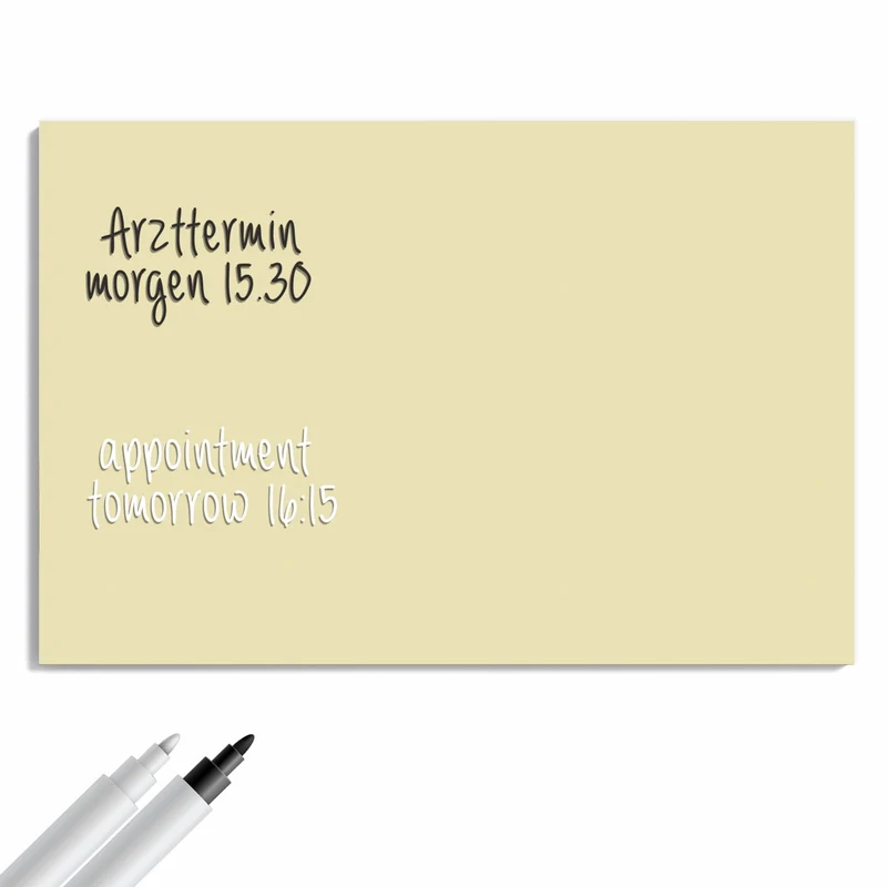 Metall Magnettafel - Sandbeige