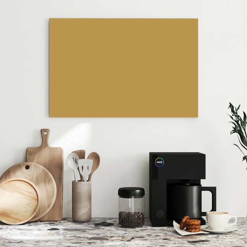 Metall Magnettafel - Khakibrauner Hintergrund