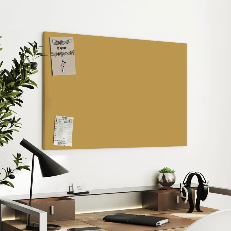 Metall Magnettafel - Khakibrauner Hintergrund
