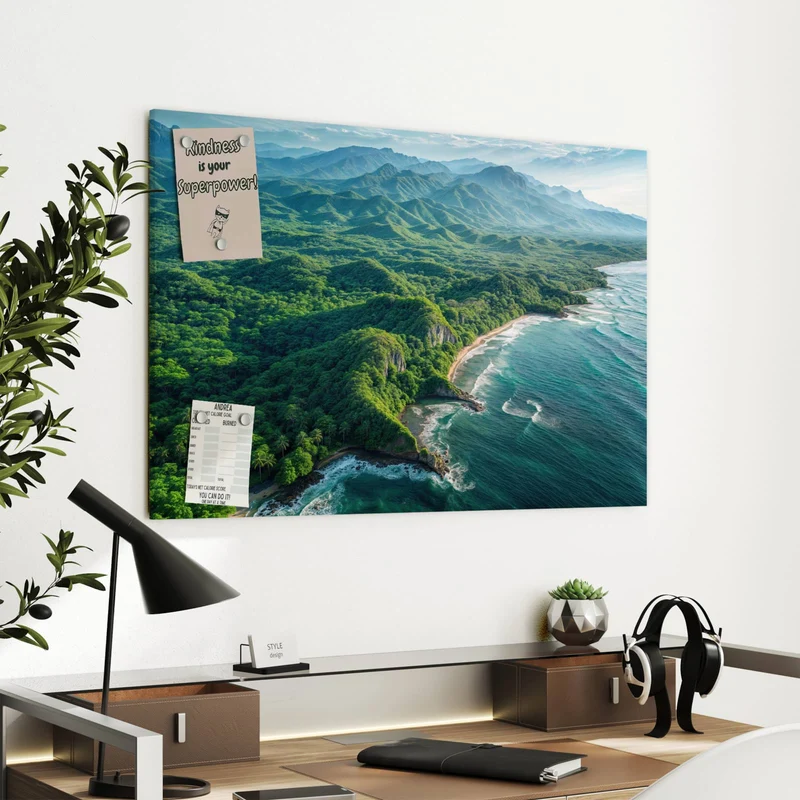 Metall Magnettafel - Küstenlandschaft