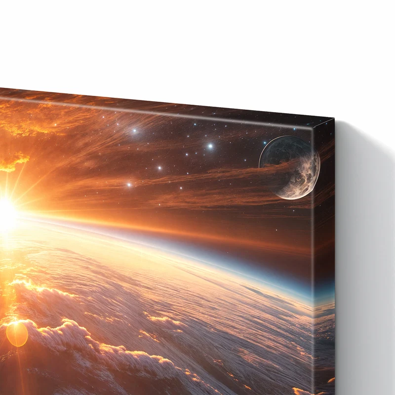 Metall Magnettafel - Morgenrot über der Erde