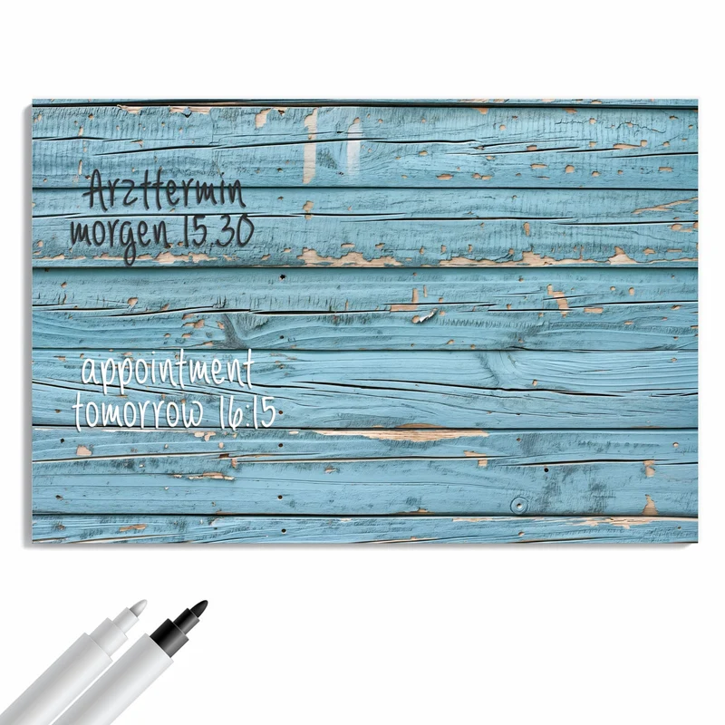 Metall Magnettafel - Abblätterndes Hellblau