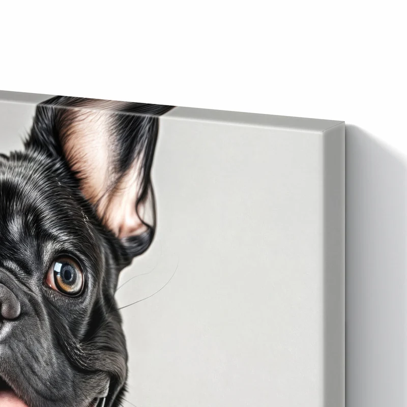 Metall Magnettafel - Bulldogge mit Halstuch