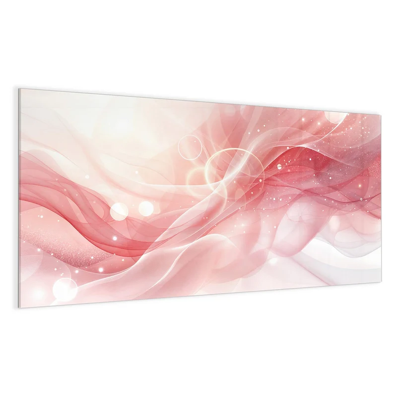 Glas Magnettafel - Rosa Seidenwellen