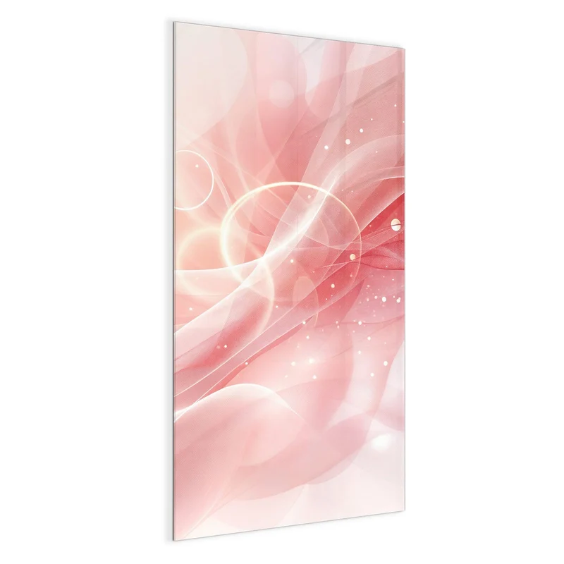 Glas Magnettafel - Rosa Seidenwellen