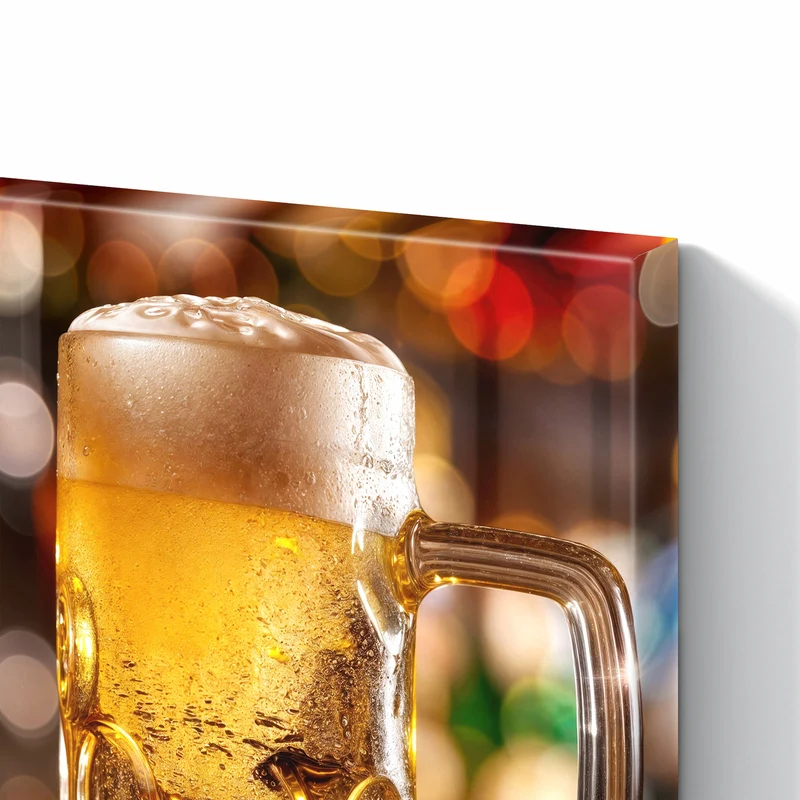 Metall Magnettafel - Zwei Bierkrüge