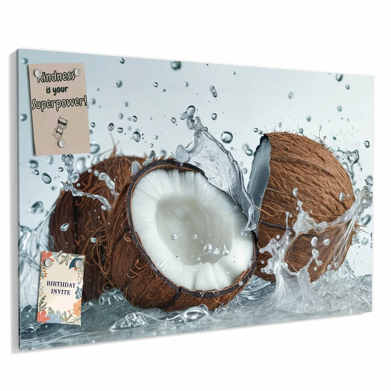 Metall Magnettafel - Halbe Kokosnuss