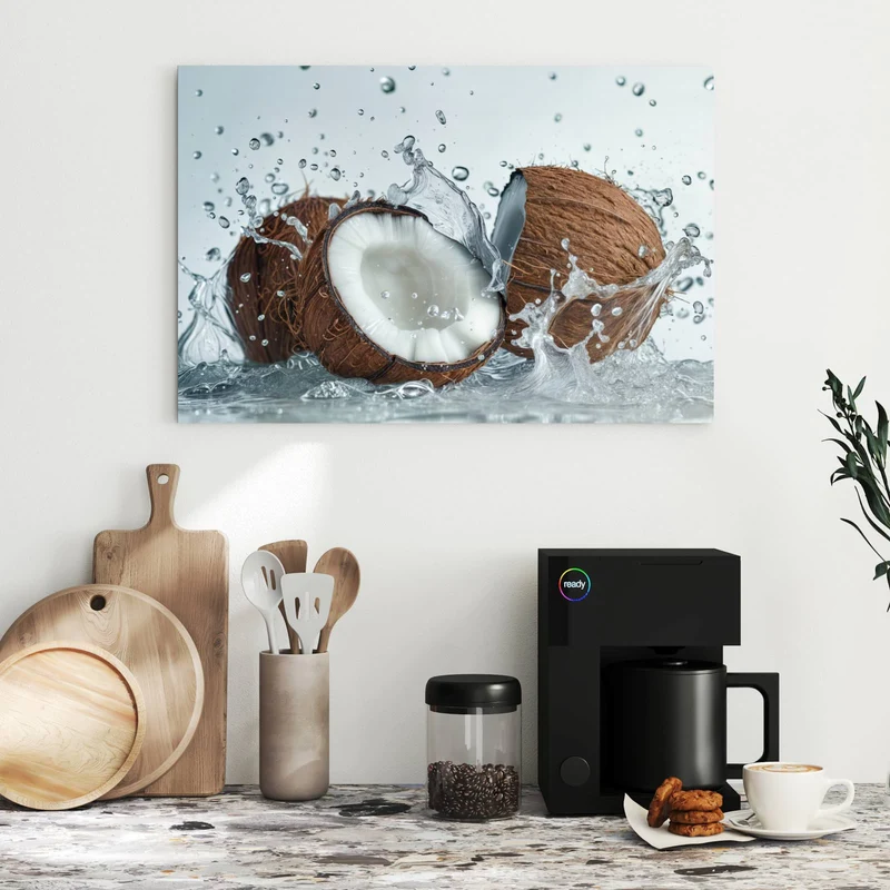 Metall Magnettafel - Halbe Kokosnuss