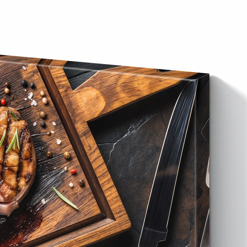 Metall Magnettafel - Steak in Scheiben