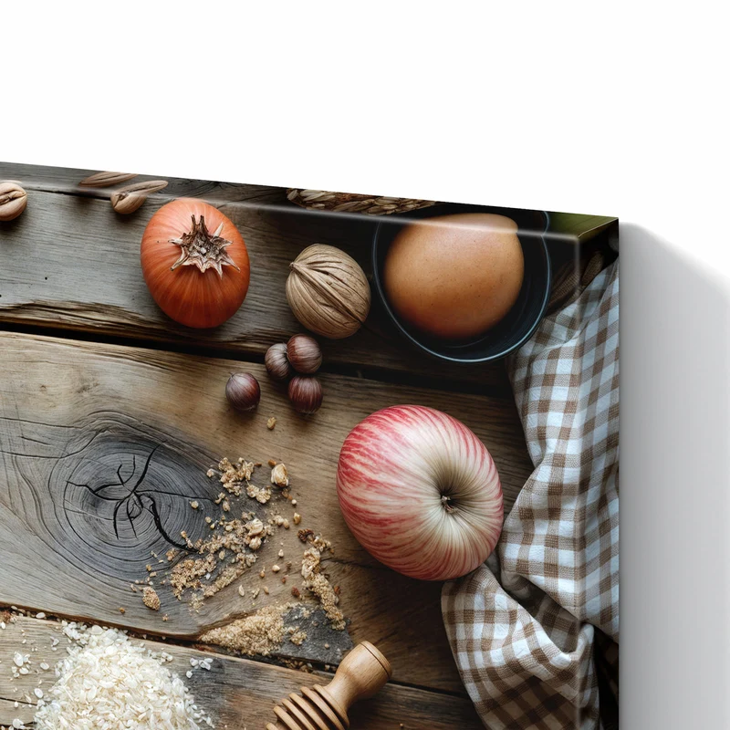 Metall Magnettafel - Backzutaten im Herbst