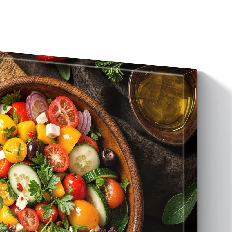Metall Magnettafel - Salat in der Holzschale