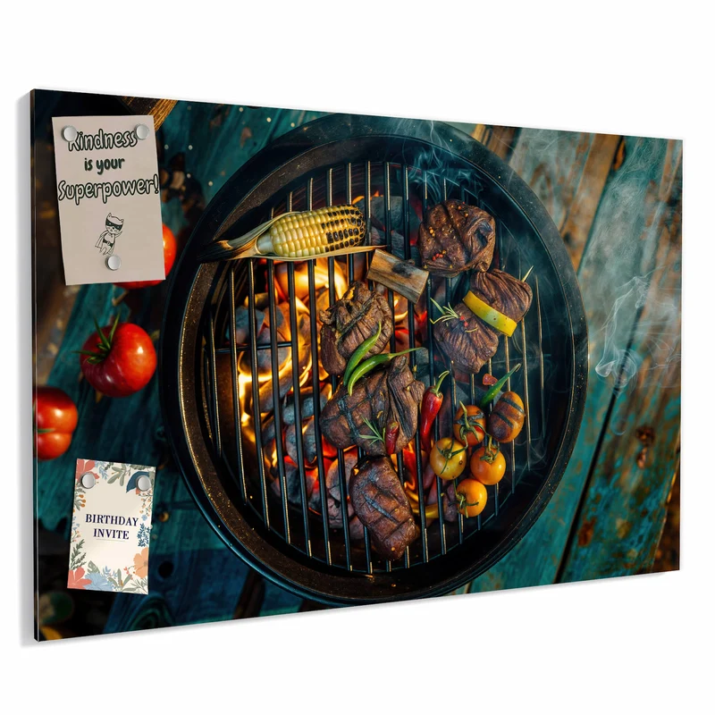 Metall Magnettafel - Sommergrillfest