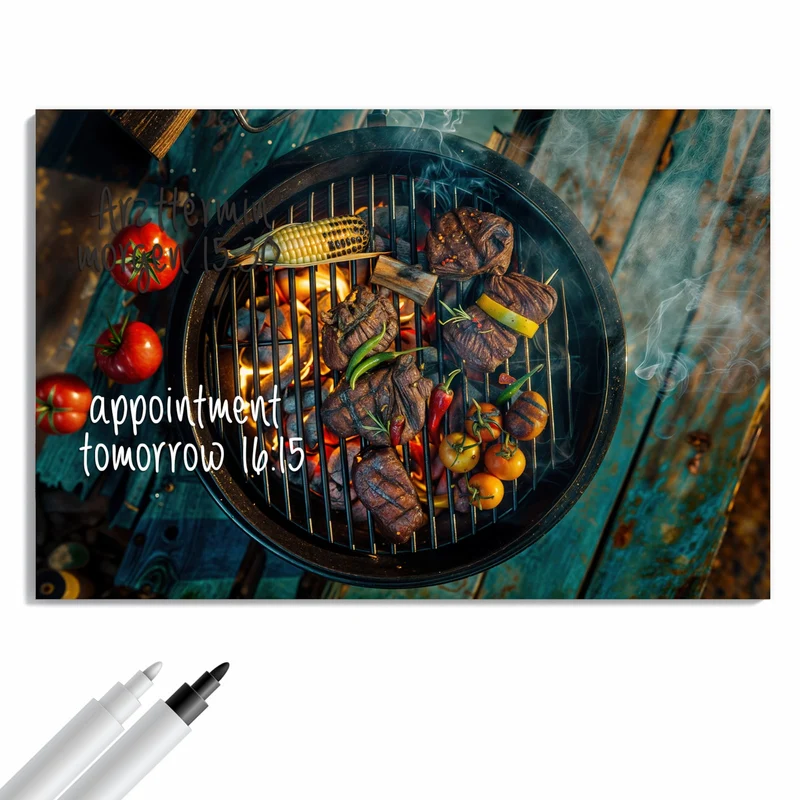 Metall Magnettafel - Sommergrillfest