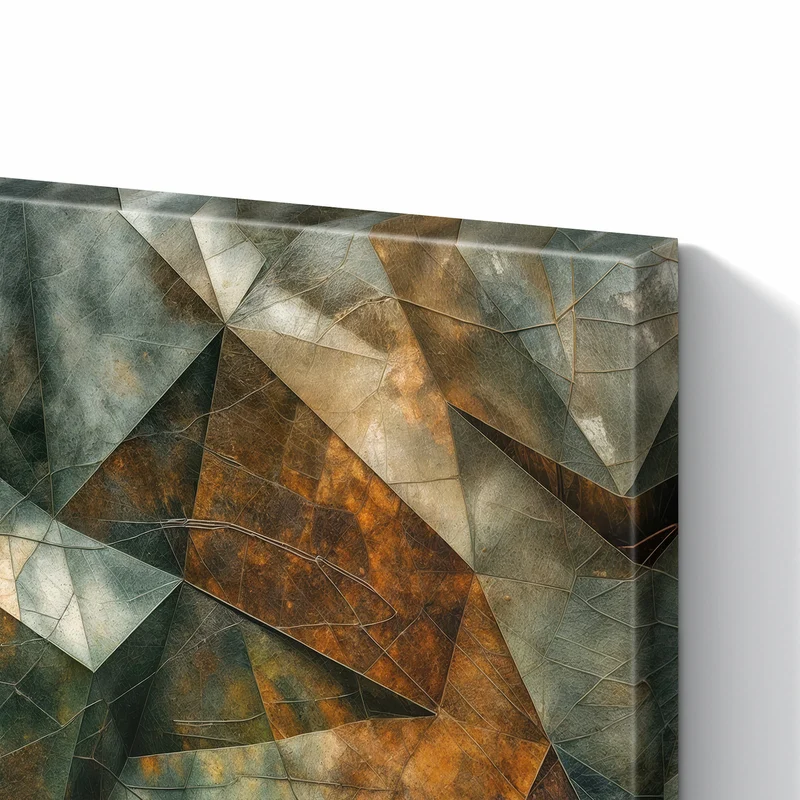 Metall Magnettafel - Grüne Steinfacetten