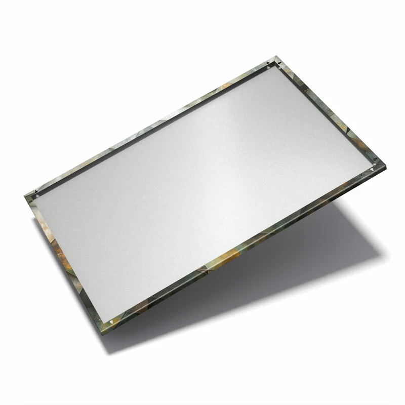 Metall Magnettafel - Grüne Steinfacetten