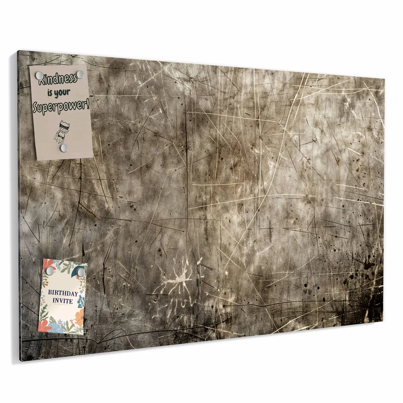 Metall Magnettafel - Abstrakte Kratzstruktur