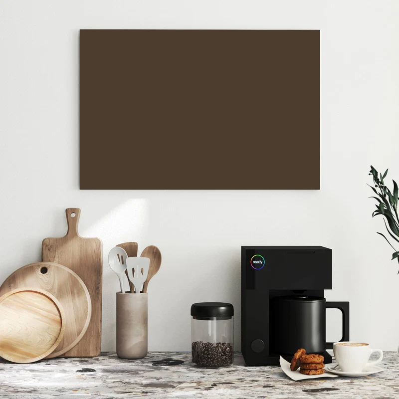 Metall Magnettafel - Mokkabrauner Hintergrund