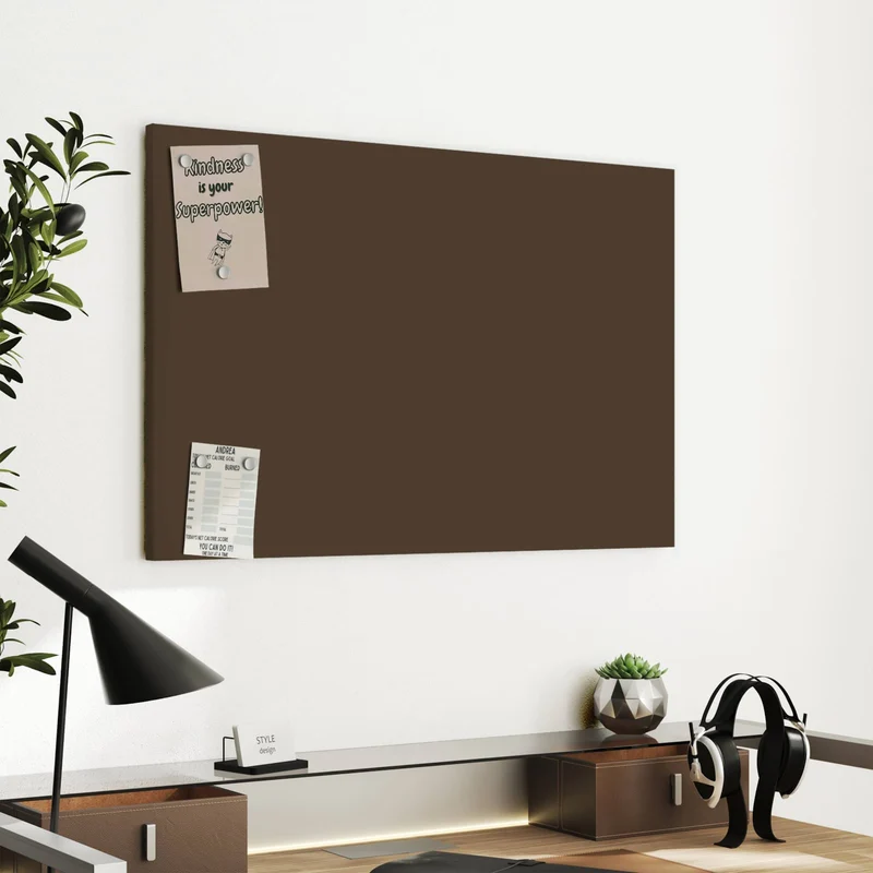 Metall Magnettafel - Mokkabrauner Hintergrund
