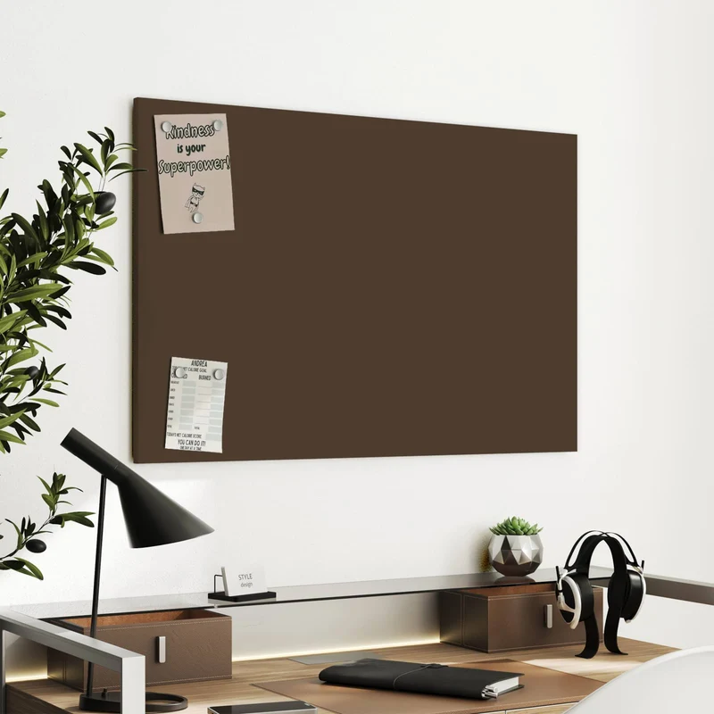 Metall Magnettafel - Mokkabrauner Hintergrund