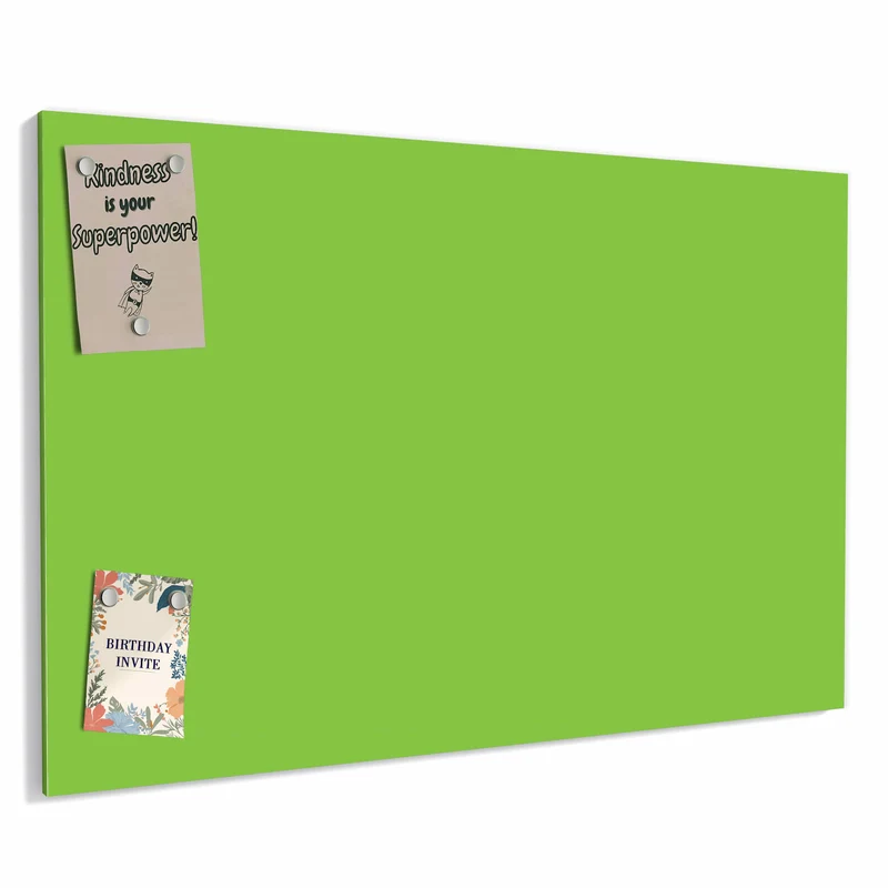 Metall Magnettafel - Hellgrüner Hintergrund