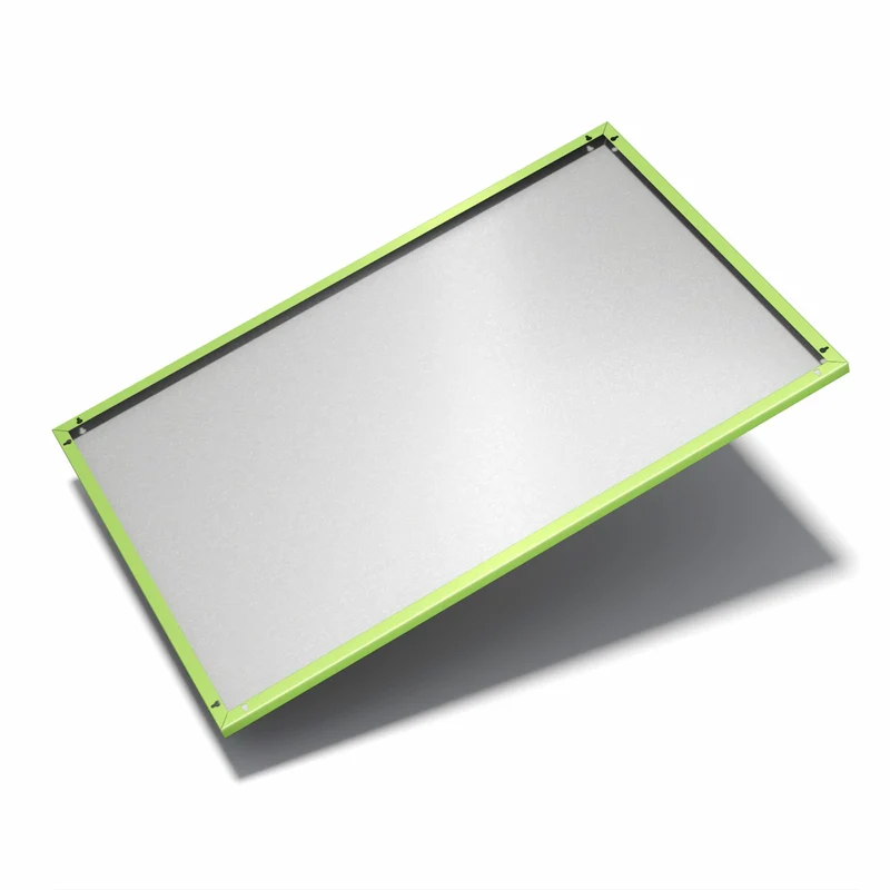 Metall Magnettafel - Hellgrüner Hintergrund