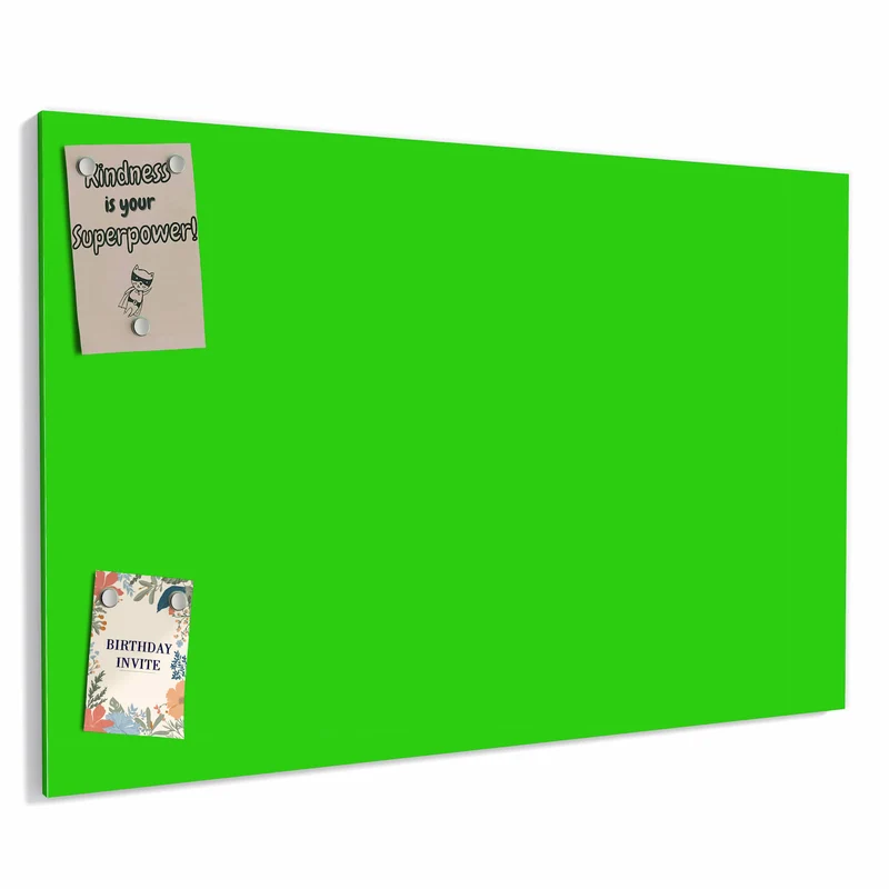 Metall Magnettafel - Neongrüner Hintergrund