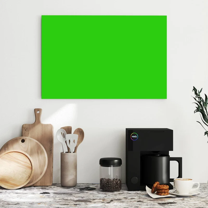 Metall Magnettafel - Neongrüner Hintergrund