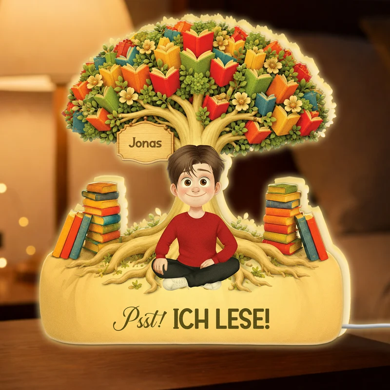 Einfach Ein Mädchen Das Bücher Liebt - Personalisierte Geschenke Für Leseratten Frauen & Männer | Lightbox Bücherbaum
