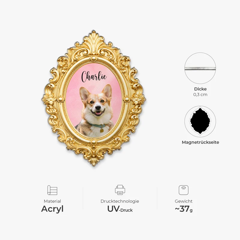 [3D-Optik] Bilder Von Haustieren - Personalisiertes Geschenk | Acryl Magnet