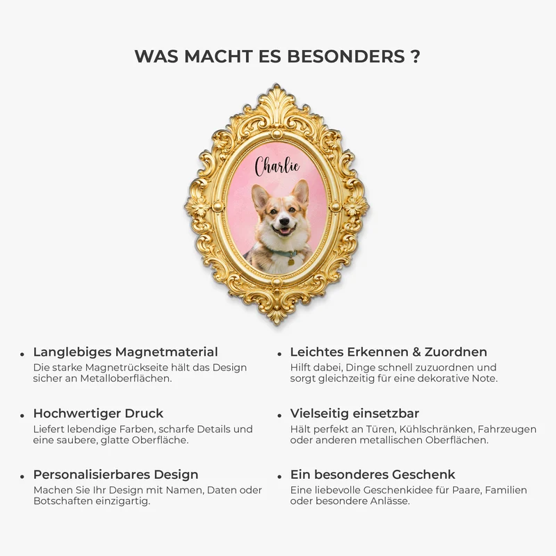 [3D-Optik] Bilder Von Haustieren - Personalisiertes Geschenk | Acryl Magnet