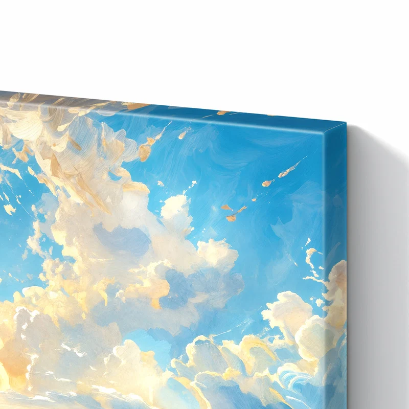 Metall Magnettafel - Wolkenhimmel über Feld
