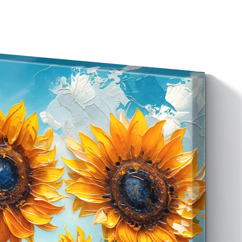 Metall Magnettafel - Sonnenblumenwiese