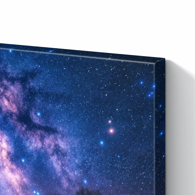 Metall Magnettafel - Baum und Milchstraße